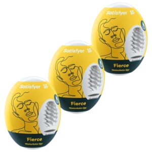 Satisfyer Fierce Egg — Male Masturbator, Set of 3 — Male Masturbators