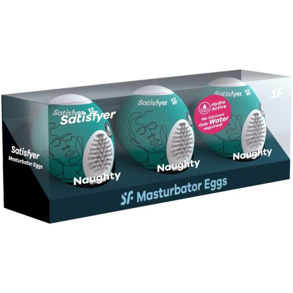 Satisfyer Naughty Egg — Male Masturbator, Set of 3 — Male Masturbators — view 2