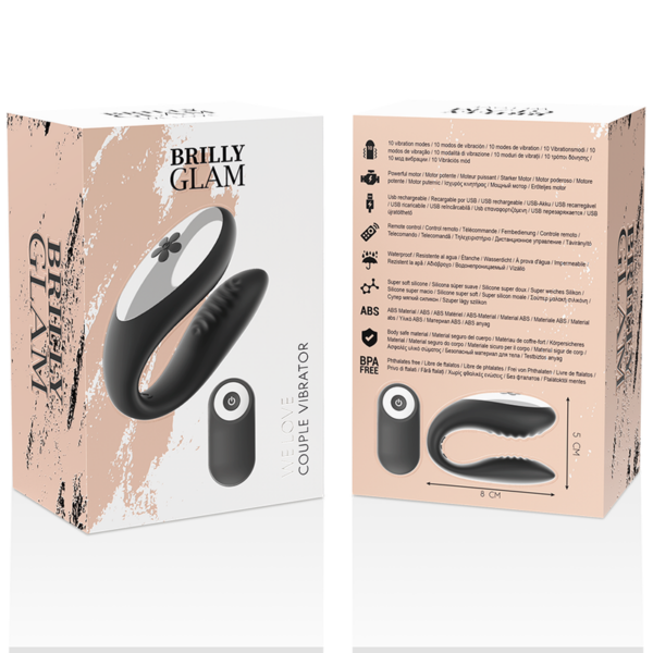 Brilly Glam We Love — Couples Vibrator, Remote Control, Black — Clitoral Stimulators — view 8