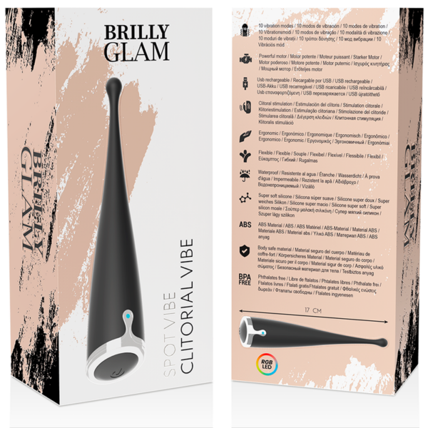 Brilly Glam Spot Vibe — Clitoral Vibrator, Black — Clitoral Stimulators — view 10