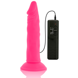 Diversia — Vibrating Dildo, Suction Cup, 23 cm, Pink — Realistic Vibrators — view 4