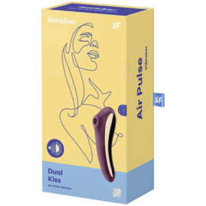 Satisfyer Dual Kiss — Air Pulse Stimulator, Wine Red — Air Pulse Vibrators — view 2
