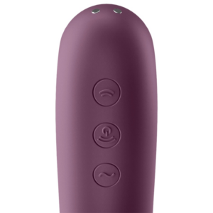 Satisfyer Dual Kiss — Air Pulse Stimulator, Wine Red — Air Pulse Vibrators — view 3