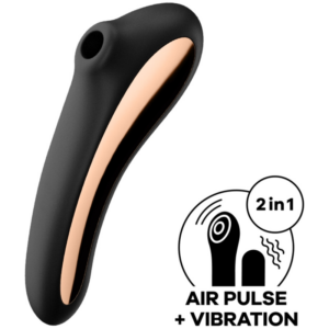 Satisfyer Dual Kiss — Air Pulse Stimulator, Black — Air Pulse Vibrators — view 2