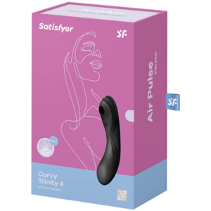 Satisfyer Curvy Trinity 4 — G-Spot Vibrator, Rechargeable, Black — Air Pulse Vibrators — view 3