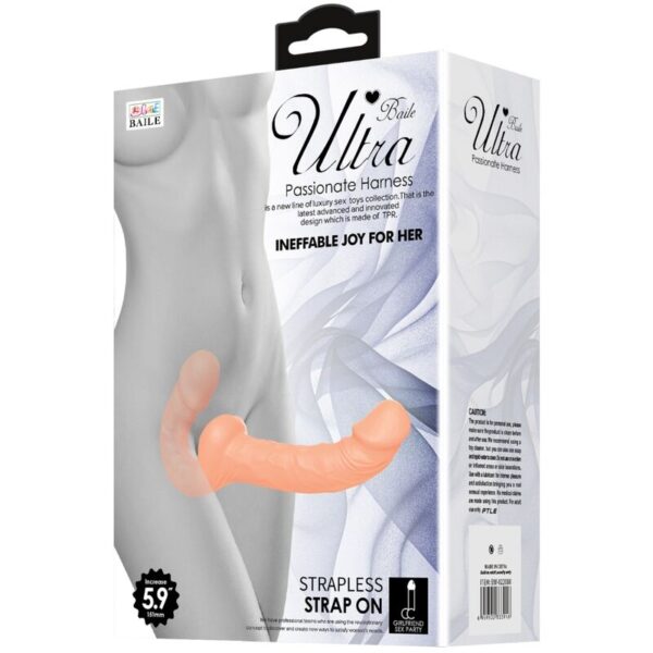 Baile Ultra Passionate — Double-Ended Dildo, Natural — Double Penetration Strap-Ons — view 2