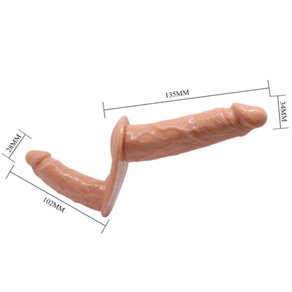 Baile Ultra Passionate — Double Strap-On, Cord Harness, Natural — Double Penetration Strap-Ons — view 2