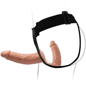 Baile Ultra Passionate — Double Strap-On, Cord Harness, Natural — Double Penetration Strap-Ons — view 4