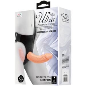 Baile Ultra Passionate — Double Strap-On, Cord Harness, Natural — Double Penetration Strap-Ons — view 3