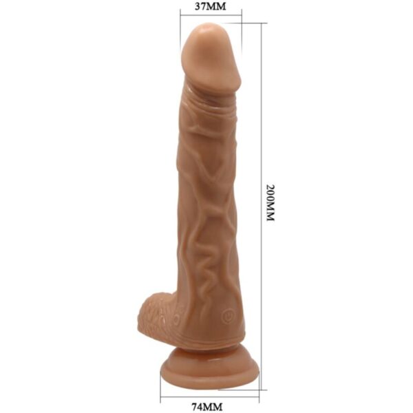 Baile Bodach — Realistic Vibrator, Rechargeable, 20 cm, Brown — Dildos — view 2