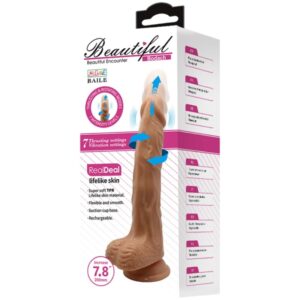 Baile Bodach — Realistic Vibrator, Rechargeable, 20 cm, Brown — Dildos — view 4