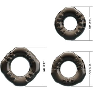 Baile Yvonne — Cock Ring Set, Black — Classic Cock Rings — view 3