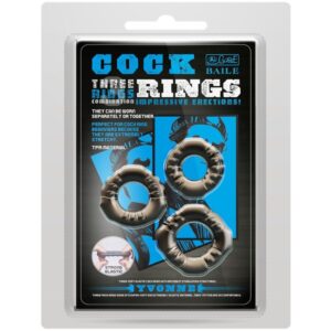 Baile Yvonne — Cock Ring Set, Black — Classic Cock Rings — view 4