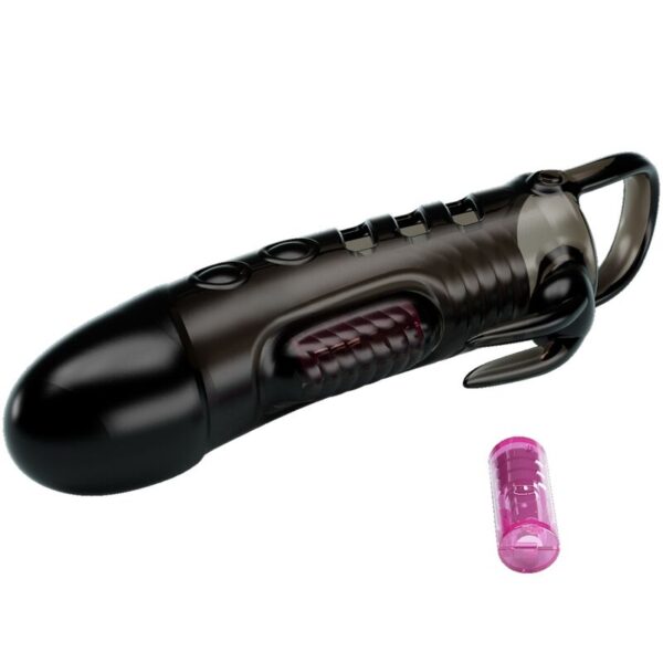 Pretty Love Sloane — Vibrating Penis Sleeve, Black — Couples — view 3