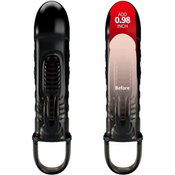 Pretty Love Sloane — Vibrating Penis Sleeve, Black — Couples — view 4