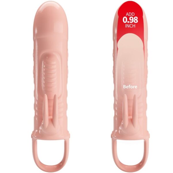 Pretty Love Sloane — Vibrating Penis Sleeve, Natural — Couples — view 3