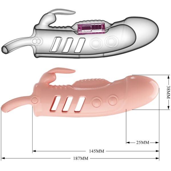 Pretty Love Sloane — Vibrating Penis Sleeve, Natural — Couples — view 4