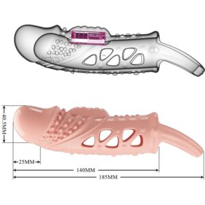 Pretty Love Cecelia — Vibrating Penis Sleeve, Natural — Penis Accessories — view 2