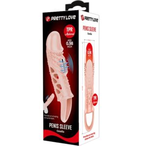 Pretty Love Cecelia — Vibrating Penis Sleeve, Natural — Penis Accessories — view 4