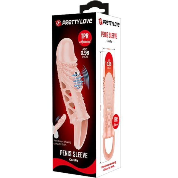 Pretty Love Cecelia — Vibrating Penis Sleeve, Natural — Penis Accessories — view 4