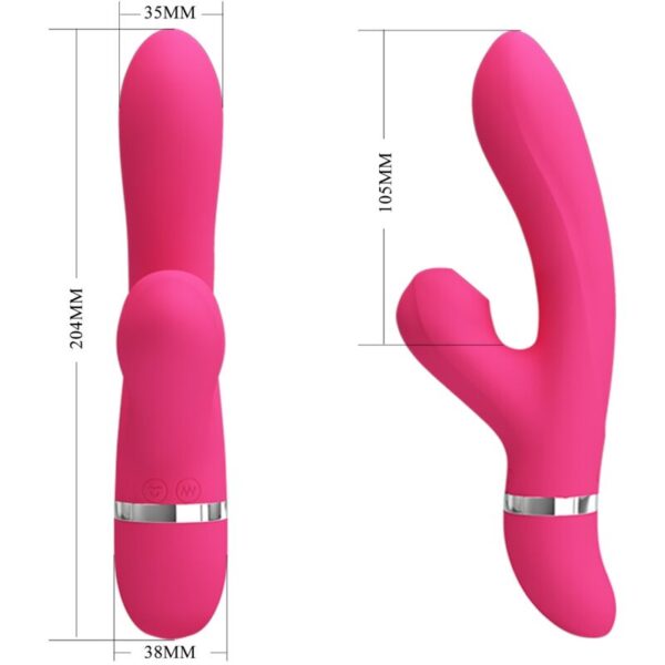 Pretty Love Willow — Rabbit Vibrator, Magenta — Air Pulse Vibrators — view 3