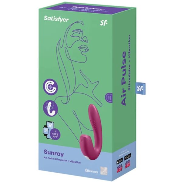 Satisfyer Sunray — Air Pulse Stimulator, App-Controlled, Red — Air Pulse Vibrators — view 2
