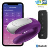 Satisfyer Double Fun — Couples Vibrator, Remote Control, Purple — App-Controlled Sex Toys
