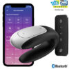 Satisfyer Double Fun — Couples Vibrator, Remote Control, Black — App-Controlled Sex Toys