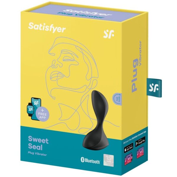 Satisfyer Sweet Seal — Vibrating Butt Plug, Waterproof, Black — Anal — view 4