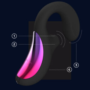 LELO Enigma Cruise — Rabbit Vibrator, Sonic, Black — Air Pulse Vibrators — view 3