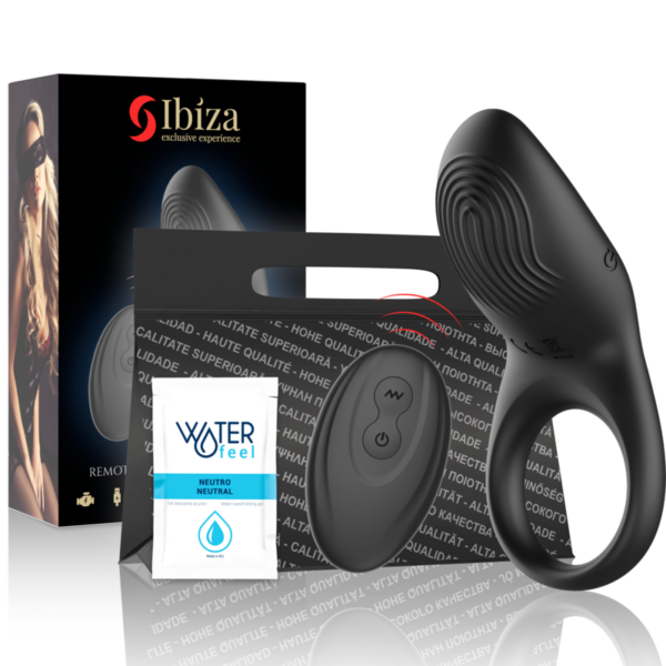 Ibiza Full Contact — Vibrating Cock Ring, Remote Control, Black — Cock Rings
