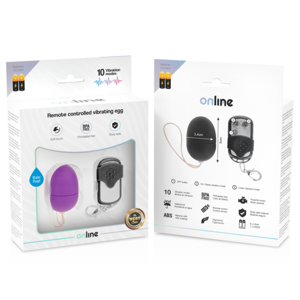 Online — Vibrating Egg, Waterproof, S, Purple — Remote Control Vibrators — view 5