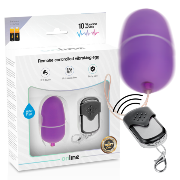 Online — Vibrating Egg, Waterproof, M, Purple — Remote Control Vibrators — view 5