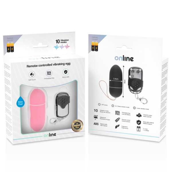 Online — Vibrating Egg, Waterproof, L, Pink — Remote Control Vibrators — view 5