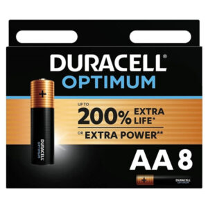 Duracell Optimum AA LR6 — Batteries, 8 Pack — Batteries & Spare Parts