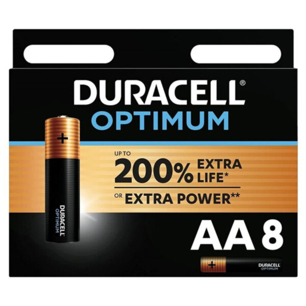 Duracell Optimum AA LR6 — Batteries, 8 Pack — Batteries & Spare Parts