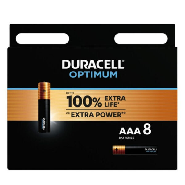 Duracell Optimum AAA LR03 — Batteries, 8 Pack — Batteries & Spare Parts