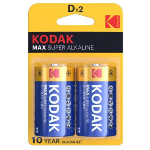 Kodak Max Super Alkaline D LR20 — Batteries, 2 Pack — Batteries & Spare Parts