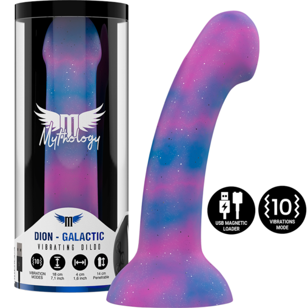 Mythology Dion Galactic M — Vibrating Dildo, Suction Cup, 18 cm — Dildos