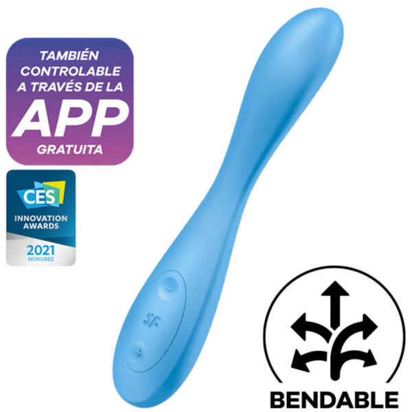 Satisfyer G-Spot Flex 4+ — G-Spot Vibrator, App-Controlled, Blue — App-Controlled Sex Toys