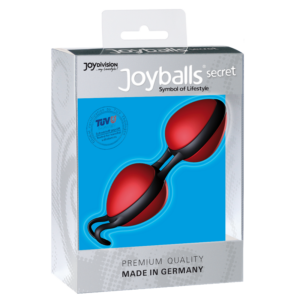 Joydivision Joyballs Secret — Kegel Balls, Black and Red — Ben Wa Balls — view 3