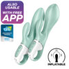 Satisfyer Air Pump Bunny 5+ — Rabbit Vibrator, Green — App-Controlled Sex Toys
