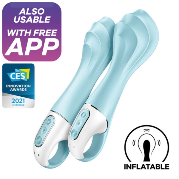 Satisfyer Air Pump Vibrator 5+ — G-Spot Vibrator, Blue — App-Controlled Sex Toys — view 2