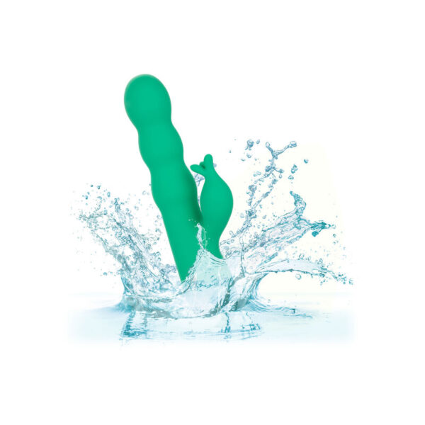 CalExotics Sonoma Satisfier — Rabbit Vibrator, Green — G-Spot Vibrators — view 5