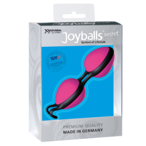 Joydivision Joyballs Secret — Kegel Balls, Black and Pink — Ben Wa Balls — view 3