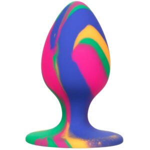 CalExotics Cheeky Medium Tie-Dye — Butt Plug, Silicone, 5 cm — Anal