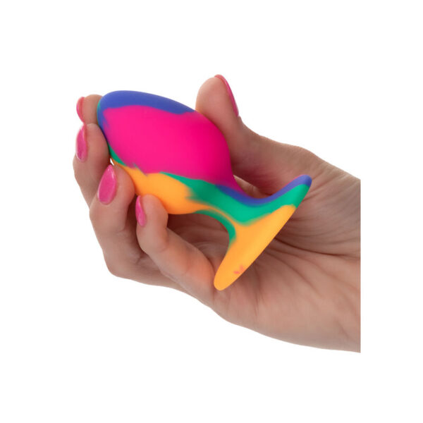 CalExotics Cheeky Medium Tie-Dye — Butt Plug, Silicone, 5 cm — Anal — view 2