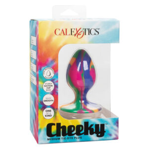 CalExotics Cheeky Medium Tie-Dye — Butt Plug, Silicone, 5 cm — Anal — view 3