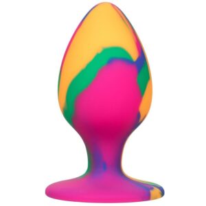 CalExotics Cheeky Large Tie-Dye — Butt Plug, Silicone, 7.5 cm — Anal