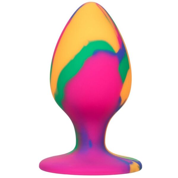 CalExotics Cheeky Large Tie-Dye — Butt Plug, Silicone, 7.5 cm — Anal